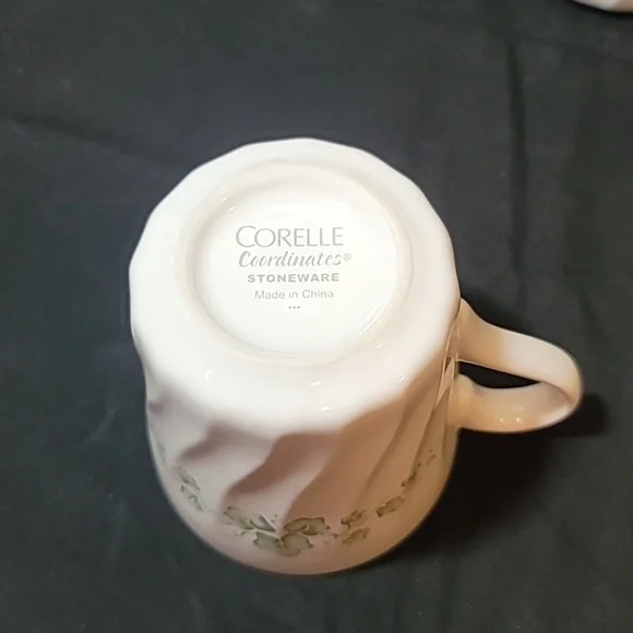 Vintage Corelle Coordinates Callaway, Corelle Green Ivy Coffee Mug Tea Cup (4) - Picture 4 of 6